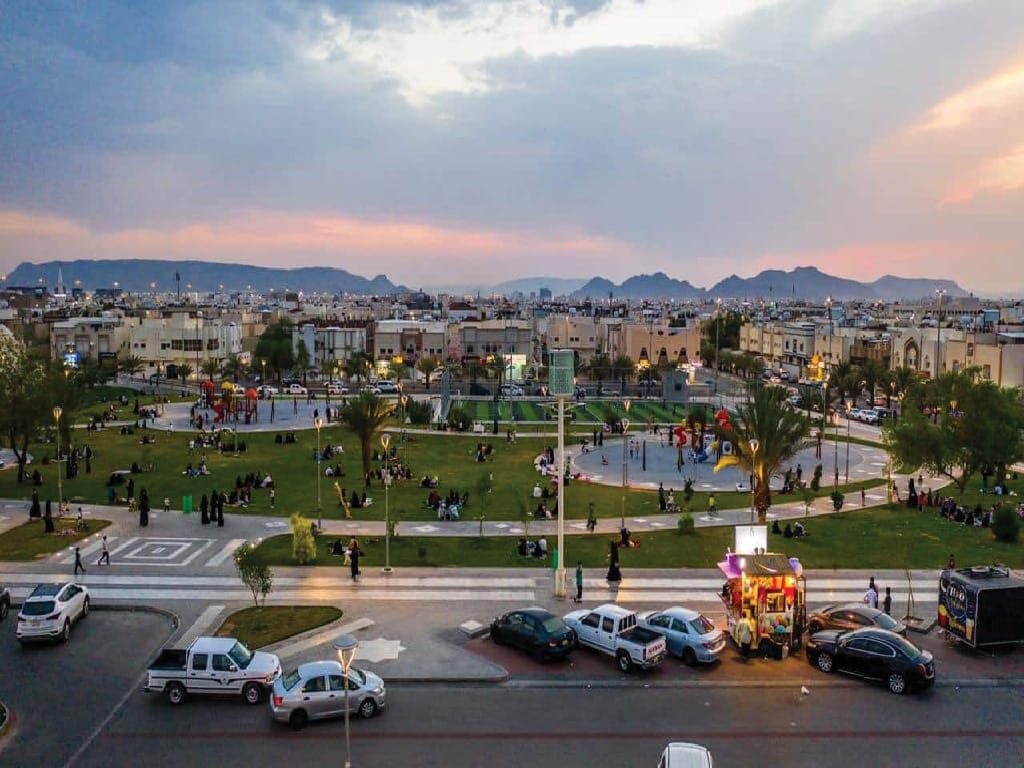 Public Parks Improvement Madinah Green Spaces Development Kian Company irrigation systems farming trees